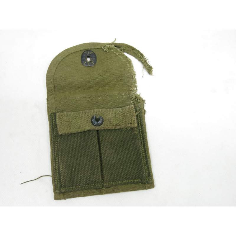 Porte chargeur toile original carabine USM1 usagé Normandie 1944 Kadin  ref 159