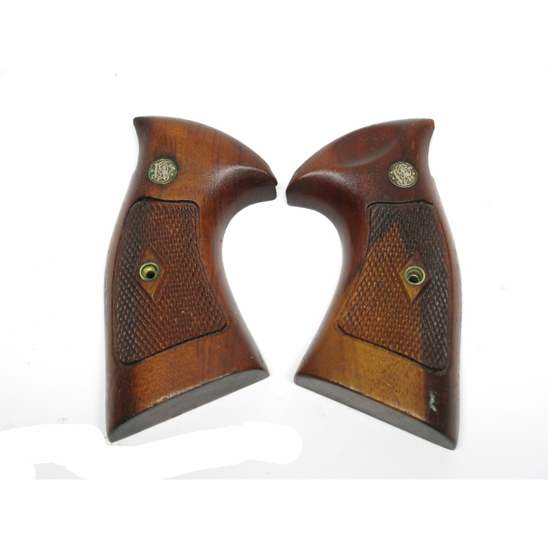 Paire de plaquettes bois  Smith et Wesson  modele K ref 56