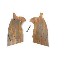 Belles paires de plaquettes bois  revolver Smith et Wesson  ref  500 