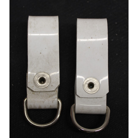 Paire de passant de ceinture blanc