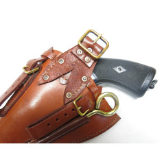 Superbe étui cuir officier pour revolver Webley 455