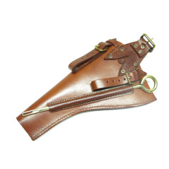 Superbe étui cuir officier pour revolver Webley 455