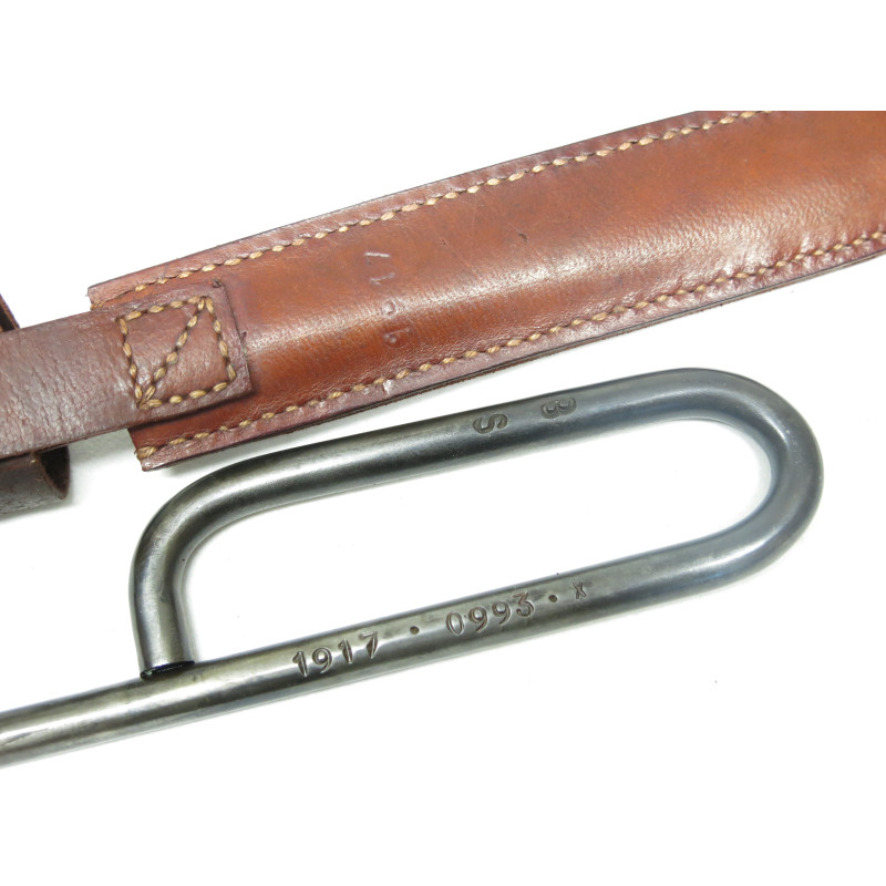 Poignard de trachée Francais clou 1917 avec fourreau cuir