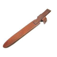 Fourreau cuir marron du poignard de tranchée Francais clou 1917 ref bab 05