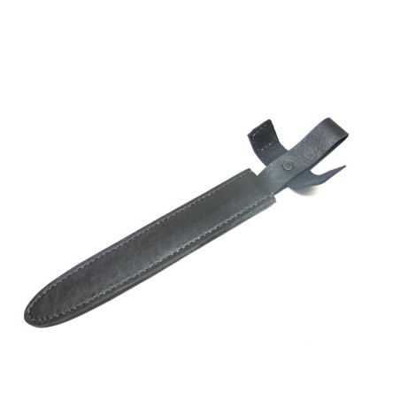 Fourreau cuir noir du poignard de tranchée Francais clou 1917 ref bab 05