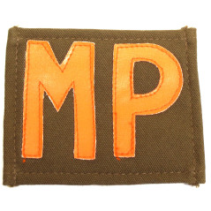 Patch MP à velcros Orange sur fond marron