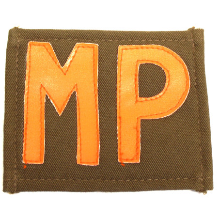 Patch MP à velcros Orange sur fond marron