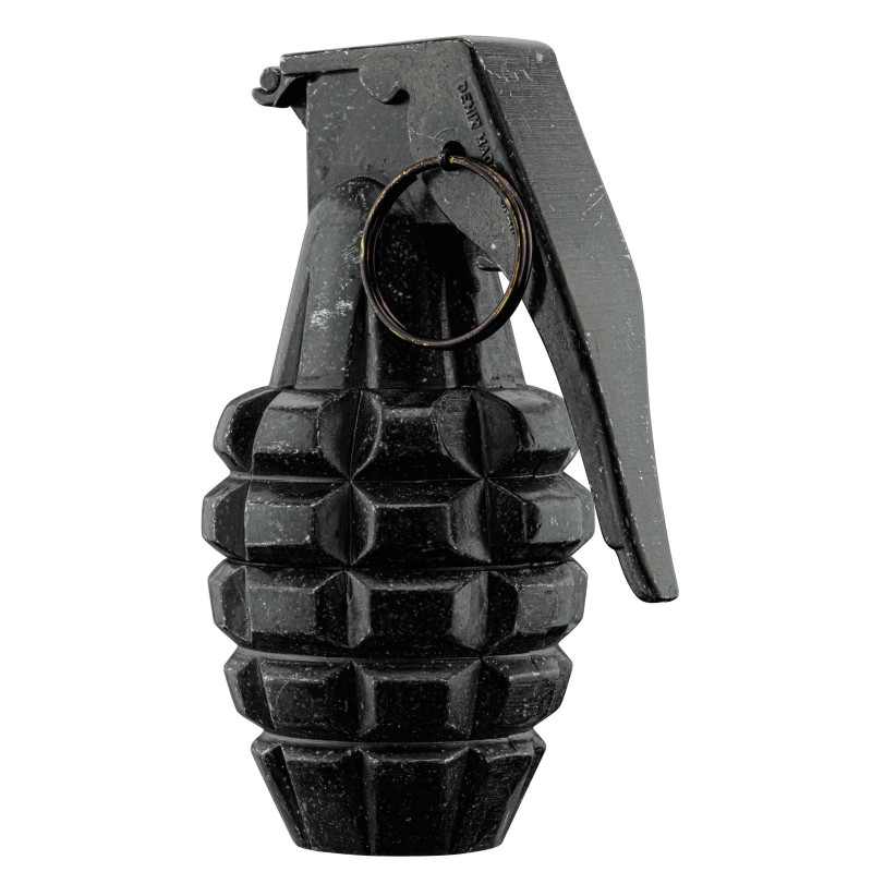 Grenade US MK2 noire en métal reproduction 