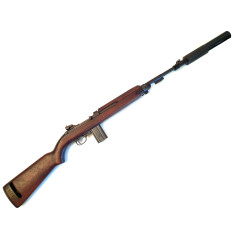 Silencieux acier carabine USM1 avec son adaptateur 