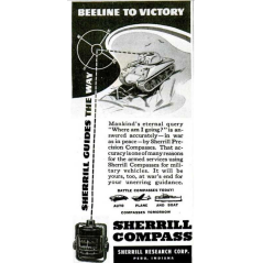 Sherrill compas  US origine  avec boite pour jeep ou char  ww2 