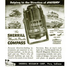 Sherrill compas  US origine  avec boite pour jeep ou char  ww2 
