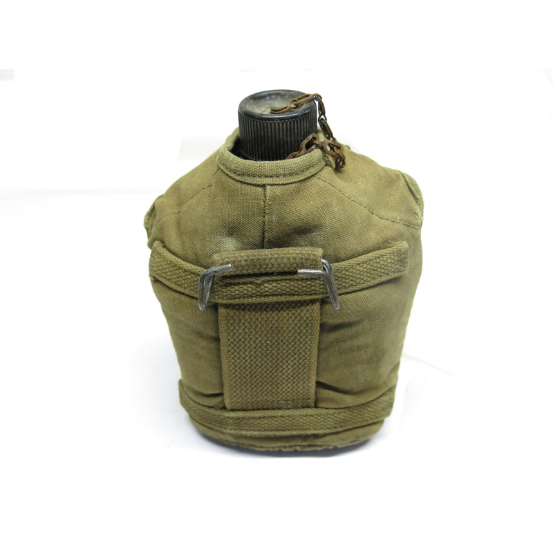 Gourde originale US 1944 complète avec quart et housse ref 980