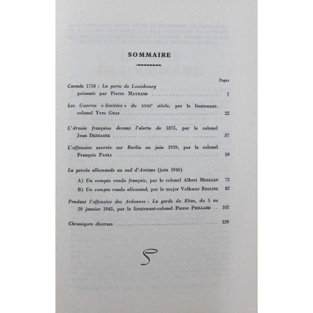 Revue Historique de l'armée No 1 - 26e année - 1970