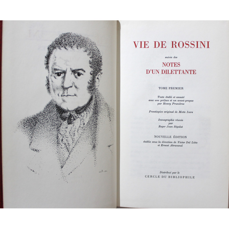 Livre Vie de Rossini, Tome 1, Stendhal Livre Vie de Rossini, Tome 1, Stendhal