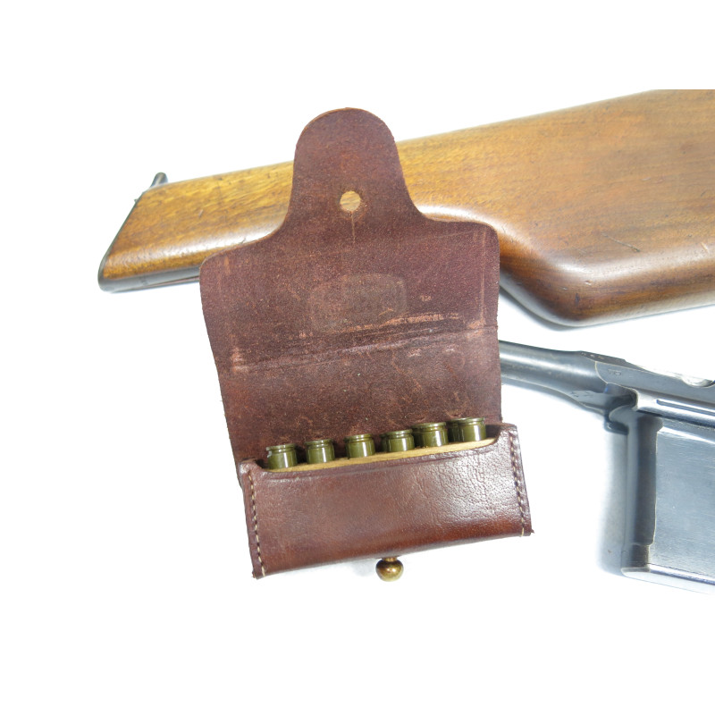Cartouchière cuir pour Mauser C96 - Cal. 7.63 ou 9 para Cartouchière cuir pour Mauser C96 - Cal. 7.63 ou 9 para
