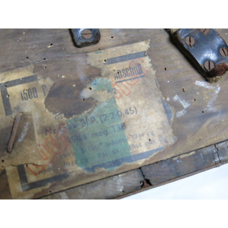 Caisse en bois pour 1500 cartouches Mauser de Sniper Anschuss ref 1040 Caisse en bois pour 1500 cartouches Mauser de Sniper Anschuss ref 1040