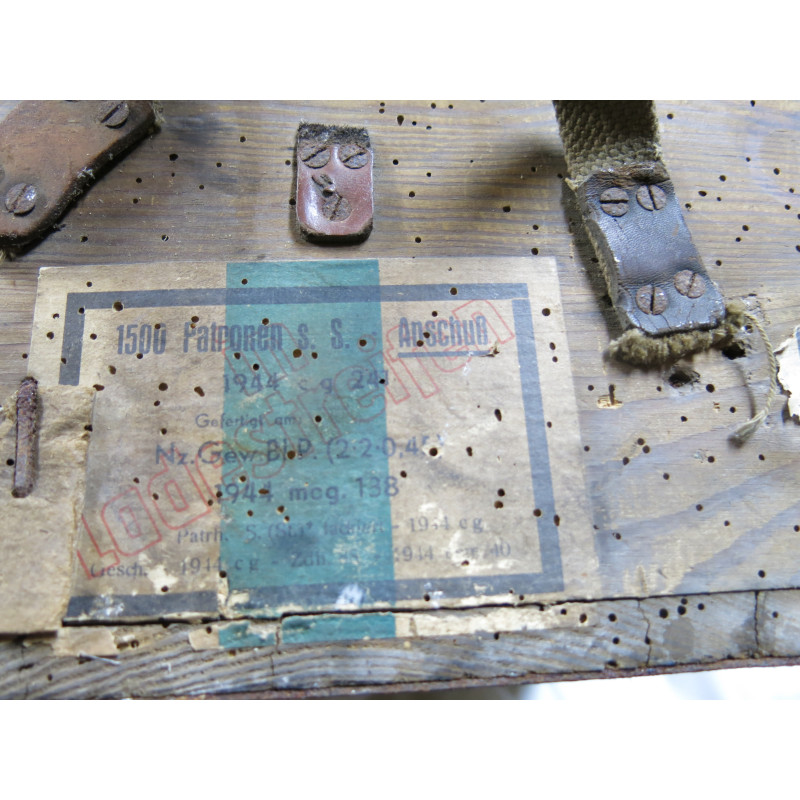 Caisse en bois pour 1500 cartouches Mauser de Sniper Anschuss ref 1100