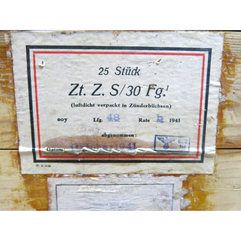  Caisse en bois pour 25 allumeurs Zt Z S 30  ref 1191 