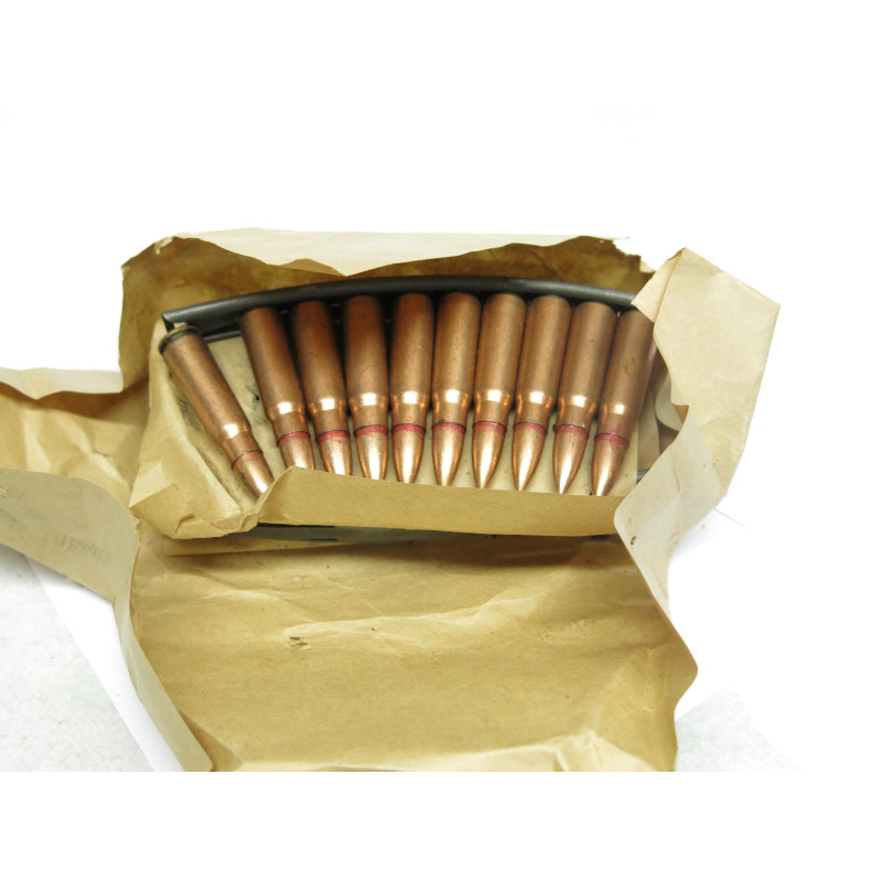 Paquet de 30 cartouches AK 47  7.62 x 39 avec lames chargeurs 