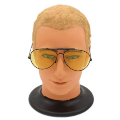 Lunettes de soleil style Ray-Ban USAAF repro verres teintés Jaune - montures noires