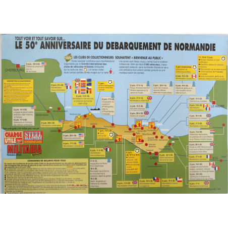 Carte du 50e Anniversaire du débarquement en Normandie