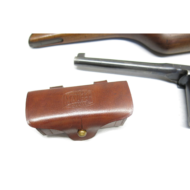 Cartouchière cuir pour Mauser C96 - Cal. 7.63 ou 9 para Cartouchière cuir pour Mauser C96 - Cal. 7.63 ou 9 para
