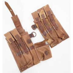 Paire de porte chargeur pour MP38 ou MP40 terrain fauve