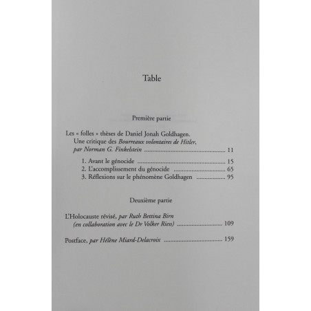 Livre L'Allemagne En Proces. La These De Goldhagen Et La Verite Historique