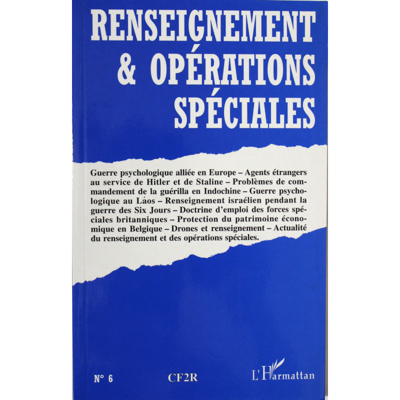 Livre Renseignement et opérations spéciales No 6 Livre Renseignement et opérations spéciales No 6