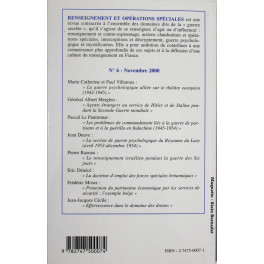 Livre Renseignement et opérations spéciales No 6 Livre Renseignement et opérations spéciales No 6