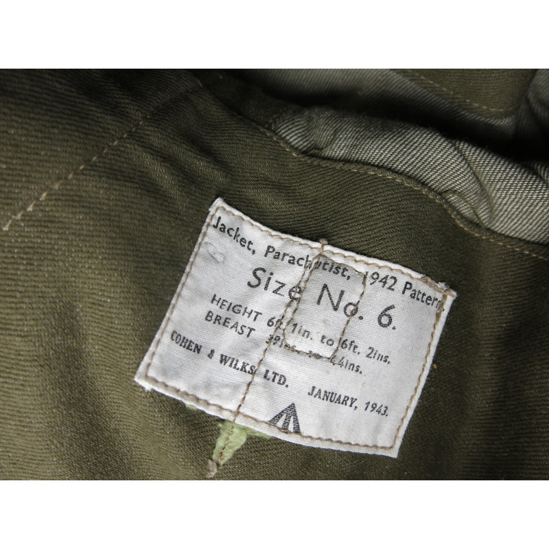 Jacket originale oversmock parachutiste Anglais 1942 Pattern ref 999