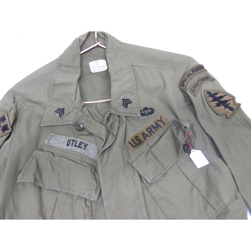Veste tropicale coton  originale 1968 rip stop US Vietnam ref  111