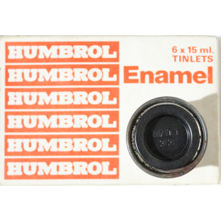 Pot de peinture Humbrol - Enamel No 33 Matt Black - 1/2 Oz