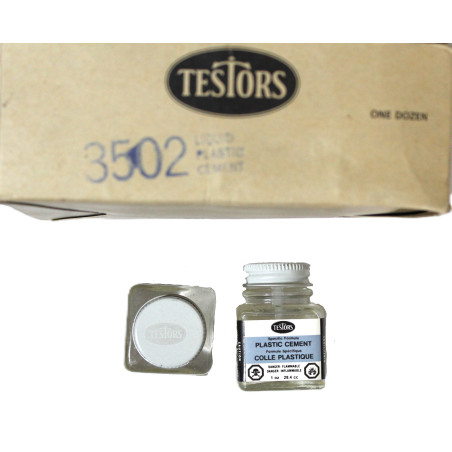 Pot de Colle Plastique Testors de 1Oz pour maquettes