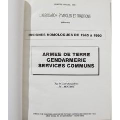 Livre Symboles et traditions - Armée de Terre, Gendarmerie, services communs de 1945 à 1990