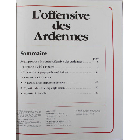 Livre La Seconde Guerre Mondiale L'offensive des Ardennes