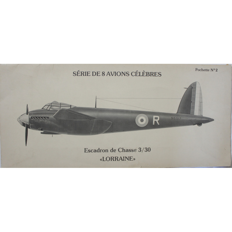 Pochette de 8 Lithographies de l'escadron de chasse 3-30 Lorraine Pochette de 8 Lithographies de l'escadron de chasse 3-30 Lorraine
