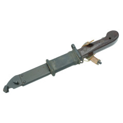 Baïonnette pour AK 47 premier type originale avec cuir de ceinturon