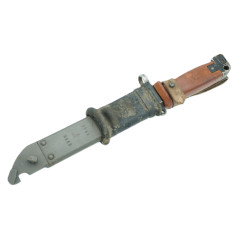 Baïonnette pour AK 47 originale avec cuir de ceinturon et caoutchouc de fourreau