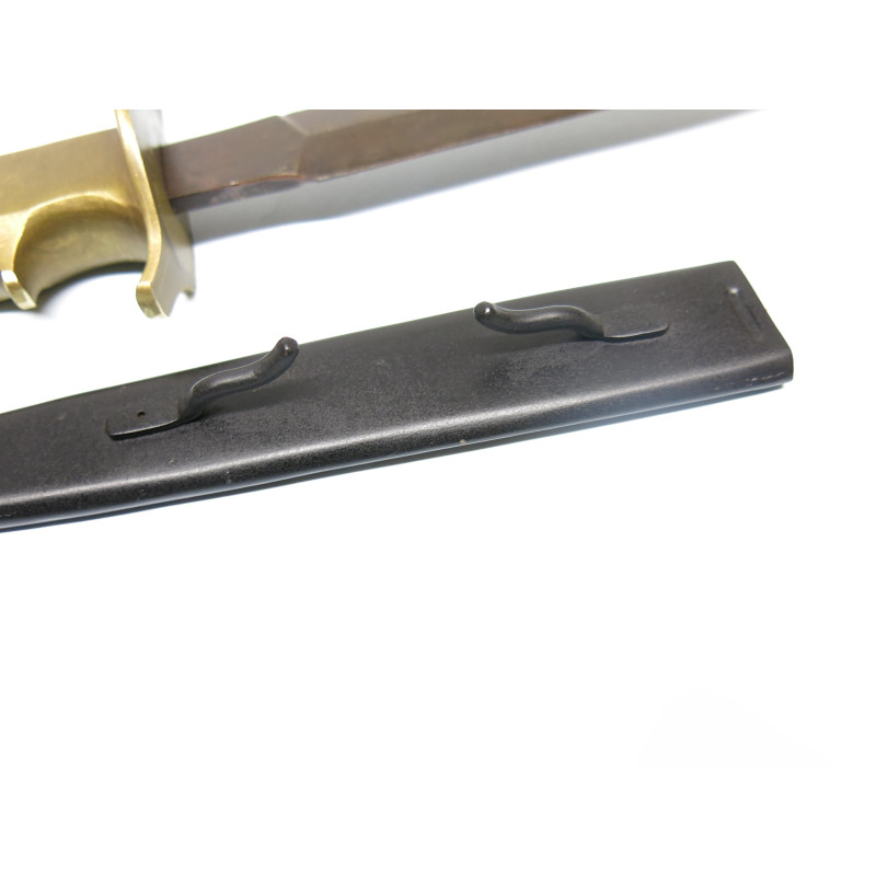 Superbe poignard US 1918 avec fourreau métal repro modifié ww2 