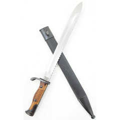 Baïonnette Mauser G98 à dent de scie avec fourreau cuir