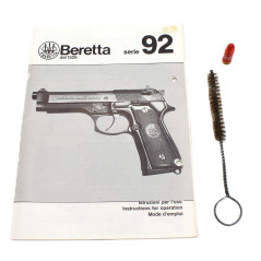 Livret pour Beretta série 92 avec baguette et douille d'entretien