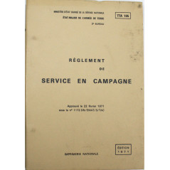 Livret Règlement de service en campagne - TTA 105 - 1971