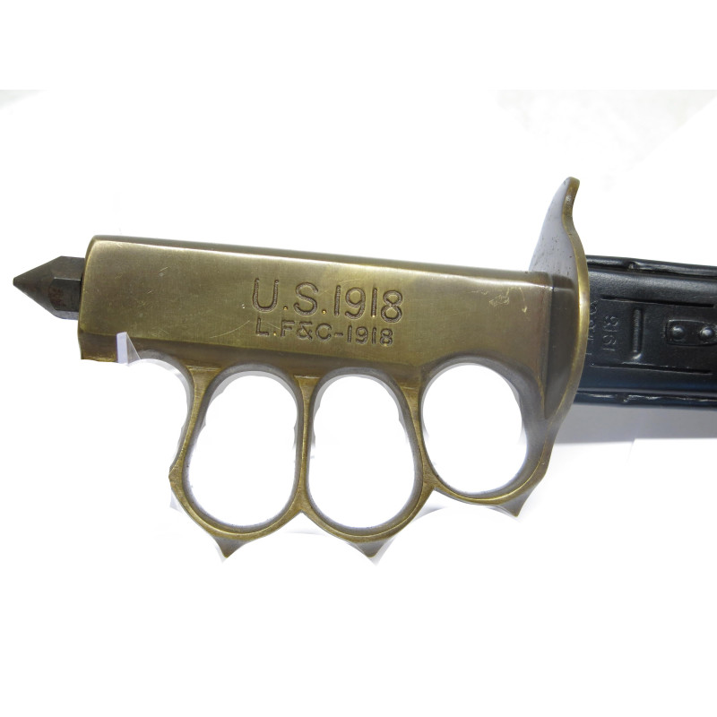 Superbe poignard US 1918 avec fourreau métal repro 