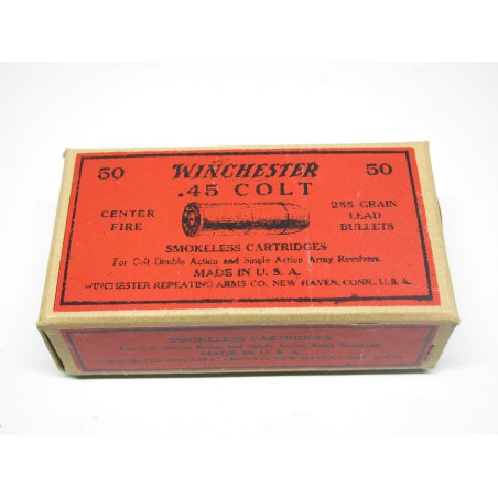 Belle repro de boite de cartouches ancienne calibre 45 Colt  Winchester