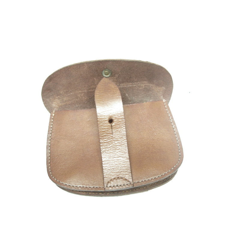 Porte clips de ceinturon en cuir marron pour Lebel -Berthier  ref bab 80