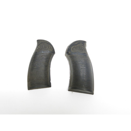 PAIRE DE PLAQUETTES REVOLVER EXCELSIOR , SJ&D (SIMONIS -JANSSEN ET DUMOULIN) ref 99