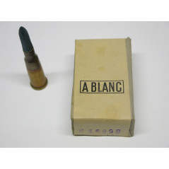 Boite avec 8 cartouches Lebel a blanc balle bois 1938 categorie C 