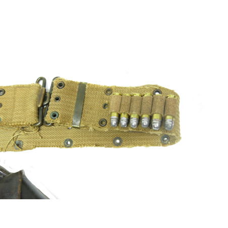 Etui cuir original revolver Colt 1895 US Navy  avec ceinturon toile    box 223