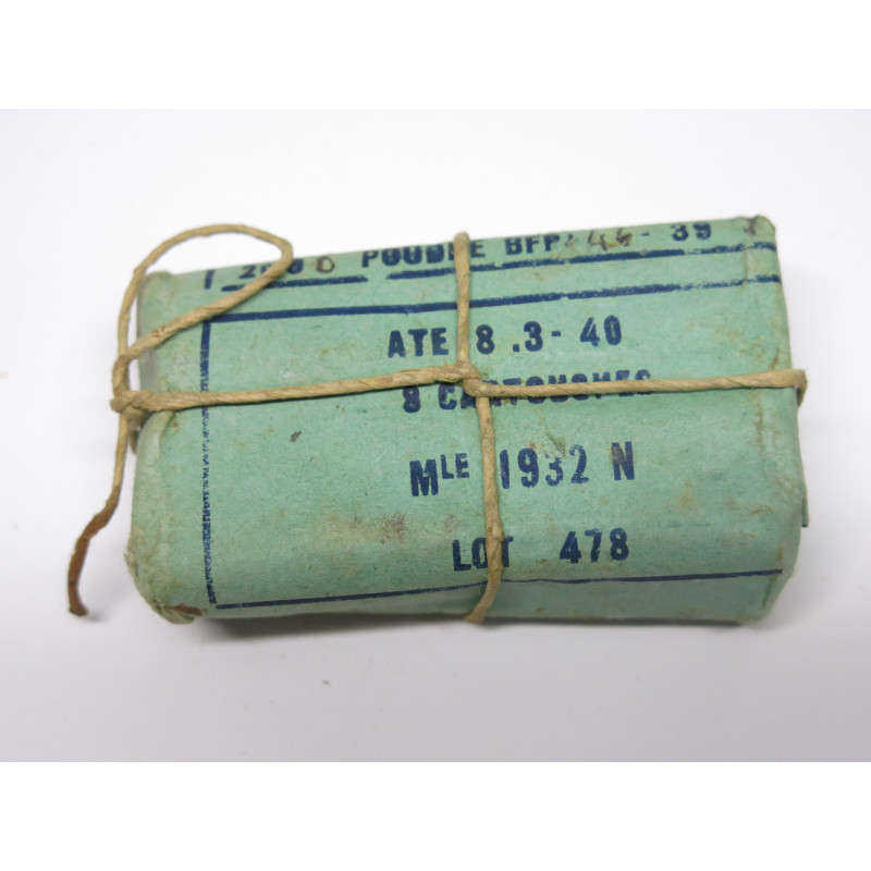 Paquet de cartouches 8 mm Lebel 1940 ref 77 box 213 categorie C